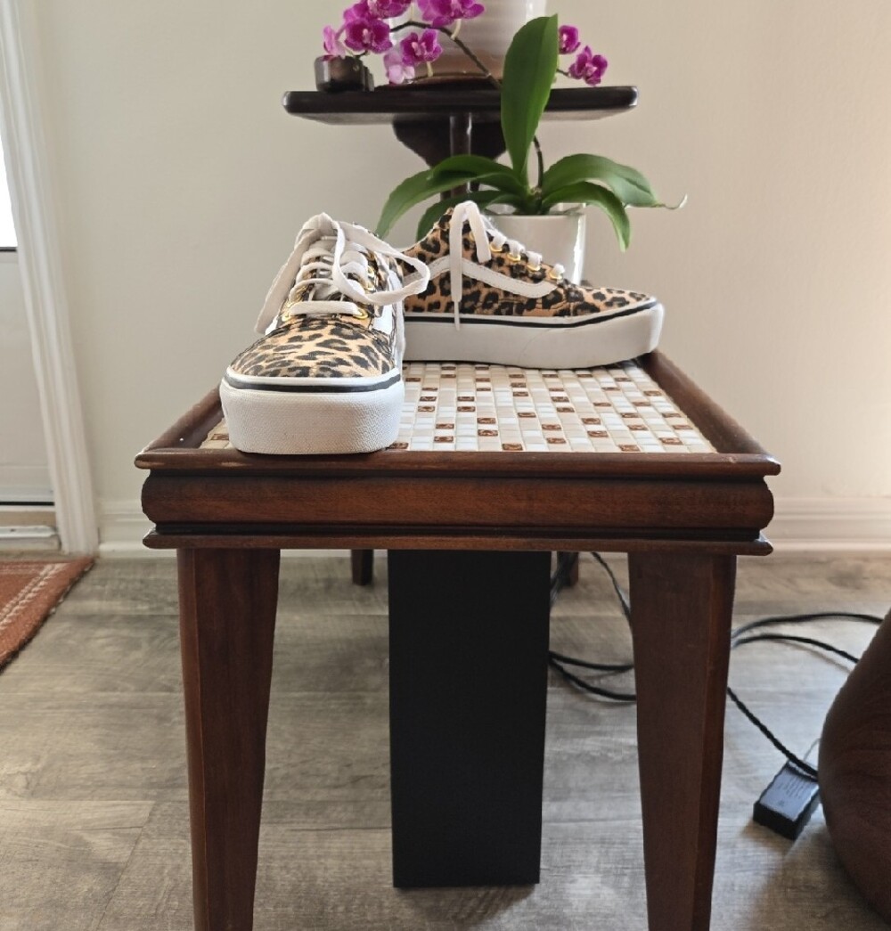 Vans Leopard Print Platform Old Skool Sneakers — Size 6.5 - Picture 5 of 9
